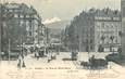  CPA SUISSE "Genève, la rue du Mont Blanc" / TRAMWAY