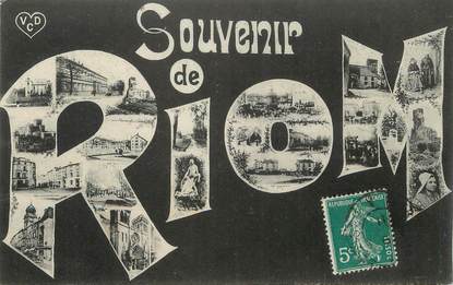 / CPA FRANCE 63 "Souvenir de Riom"