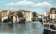 40 Lande / CPSM FRANCE 40 "Mont de Marsan, le pont et le bord de la Midouze"