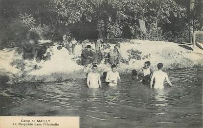 / CPA FRANCE 10 "Camp de Mailly, la baignade dans l'Huitrelle" / NU