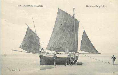 / CPA FRANCE 62 "Berck plage, bateau de pêche"