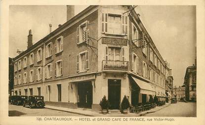 / CPA FRANCE 36 "Châteauroux, hôtel et grand café de France"