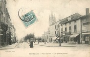 42 Loire / CPA FRANCE 42 "Feurs, place Carnot, les quatre routes"