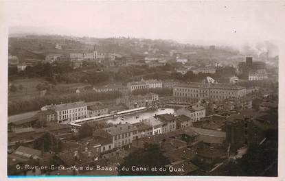 / CPSM FRANCE 42 "Rive de Gier, vue du bassin et du canal et du quai"