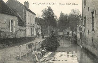 / CPA FRANCE 89 "Saint Julien du Sault, chemin de l'Ile d'Amour"