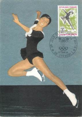 CPSM JEUX OLYMPIQUES d'HIVER GRENOBLE 1968 / Patinage artistique