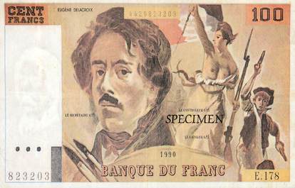 CPSM REPRESENTATION BILLET / ARGENT / MONNAIE 100 francs