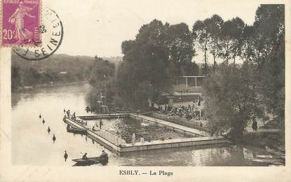 / CPA FRANCE 77 "Esbly, la plage"