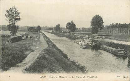 / CPA FRANCE 77 "Esbly, le canal de Chalifert"