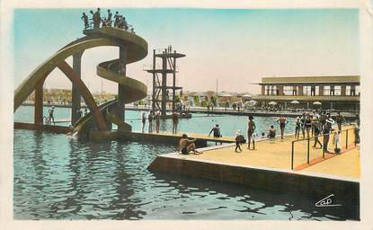 CPSM  MAROC "Casablanca, le toboggan de la piscine"