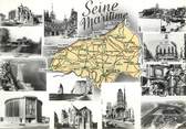 76 Seine Maritime / CPSM FRANCE 76 "Seine Maritime" / CARTE GEOGRAPHIQUE