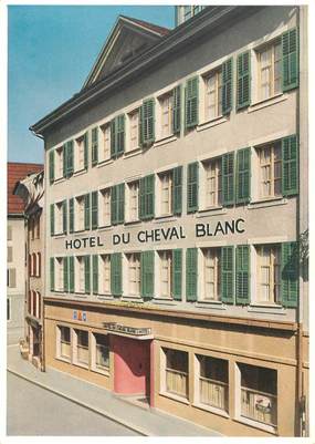 CPSM  SUISSE   " Porrentruy, Hotel du cheval blanc"