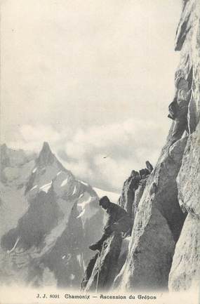 / CPA FRANCE 74 "Chamonix, ascension du Grépon"