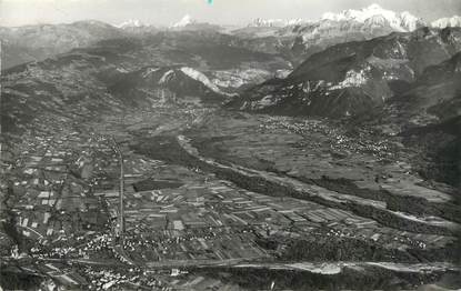 / CPSM FRANCE 74 "Marignier, la vallée de l'Arve et la chaine du Mont Blanc"