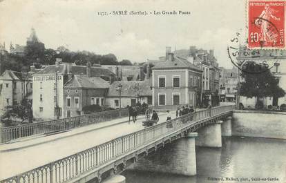 / CPA FRANCE 72 "Sablé, les grands ponts"