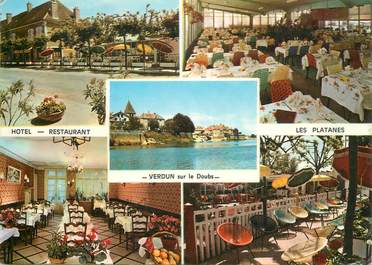 CPSM FRANCE 71 "Verdun sur le Doubs, Hotel restaurant Mme Pinaut"