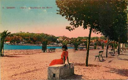 CPA FRANCE 83 "Sanary, bld des Bains"