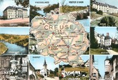 23 Creuse / CPSM FRANCE 23 "La Creuse" / CARTE GEOGRAPHIQUE