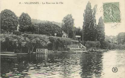 / CPA FRANCE 78 "Villennes, la rive vue de l'Ile"