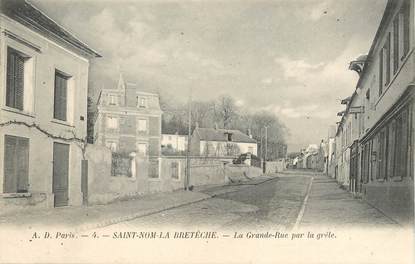 / CPA FRANCE 78 "Saint Nom La Brétèche, la grande rue par la grêle"