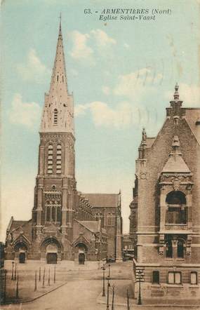 CPA FRANCE 59  "Armentières, Eglise saint Vaast