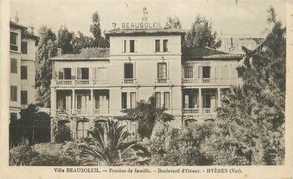 / CPA FRANCE 83 "Hyères, villa Beausoleil"