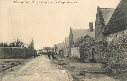 CPA FRANCE 02 "Cerny les bucy, route de Crépy en Laonnois"