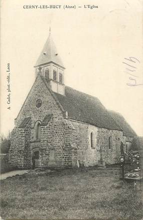 CPA FRANCE 02 "Cerny les bucy, Eglise"