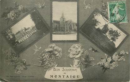 CPA FRANCE 02 "Bon souvenir de Montaigu