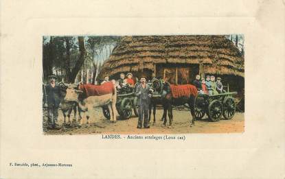 / CPA FRANCE 40 "Landes, anciens attelages"