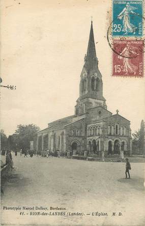 / CPA FRANCE 40 "Rion des Landes, l'église"