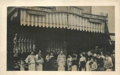 / CARTE PHOTO FRANCE 75014 "Paris" / BOUCHERIE