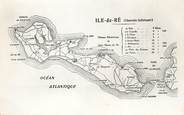 17 Charente Maritime / CPSM FRANCE 17 "Ile de Ré" / CARTE GEOGRAPHIQUE