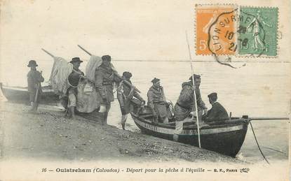 / CPA FRANCE 14 "Ouistreham, départ pour la pêche"