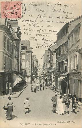 CPA FRANCE 14 "Lisieux, la rue Pont Mortain"