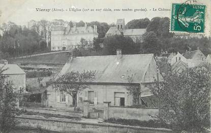 / CPA FRANCE 02 "Vierzy, l'église, le château"