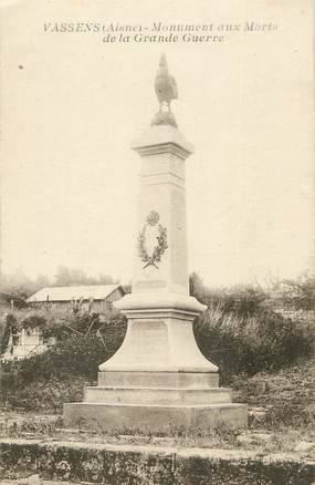 / CPA FRANCE 02 "Vassens" / MONUMENT AUX MORTS