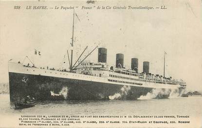 CPA FRANCE 76 "Le Havre, le paquebot France"