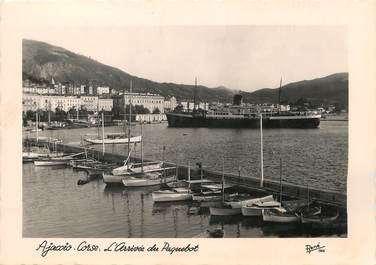 / CPSM FRANCE 20 "Corse, Ajaccio, l'arrivée du paquebot"