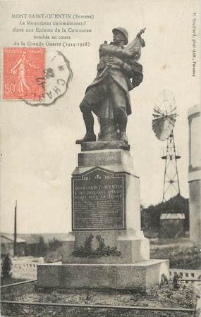 / CPA FRANCE 80 "Mont Saint Quentin, le monument commémoratif"