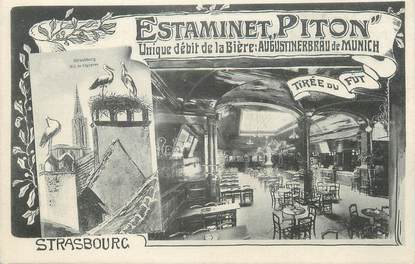 / CPA FRANCE 67 "Strasbourg, Estaminet Piton" / BIERE