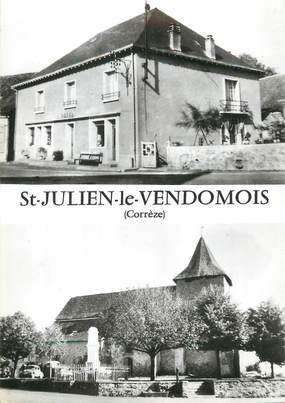 / CPSM FRANCE 69 "Saint Julien le Vendomois, hôtel Laurent, place de l'église"
