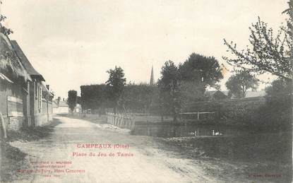 / CPA FRANCE 60 "Campeaux, place du jeu de Tamis"