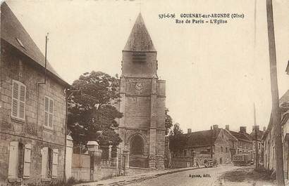 / CPA FRANCE 60 "Gournay sur Aronde, rue de Paris, l'église"