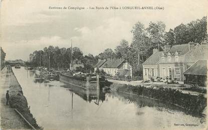 / CPA FRANCE 60 "Longueil Annel, les bords de l'Oise" / PENICHE