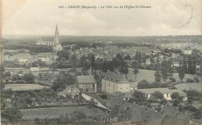 CPA FRANCE 53 "Craon, la ville vue de l'Eglise Saint Clément"