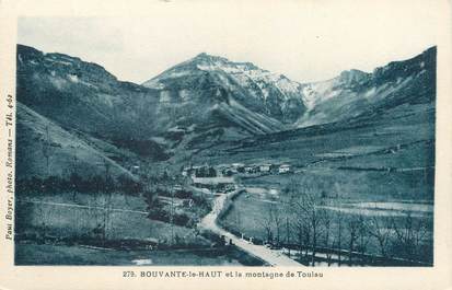 / CPA FRANCE 38 "Bouvante le Haut et la montagne de Toulau"