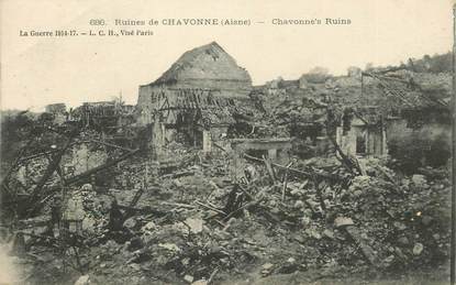 CPA FRANCE 02 "Ruines de Chavonne"