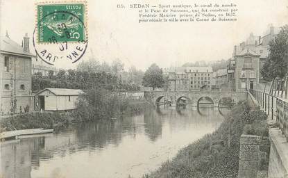 CPA FRANCE 08 "Sedan, sport nautique, le canal du moulin"