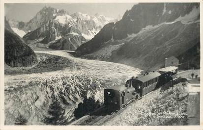 CPSM FRANCE 74 "Chamonix Mont Blanc" / TRAIN